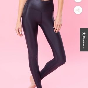 AR-33 High Rise 7/8 Leggings Shiny Dark Purple